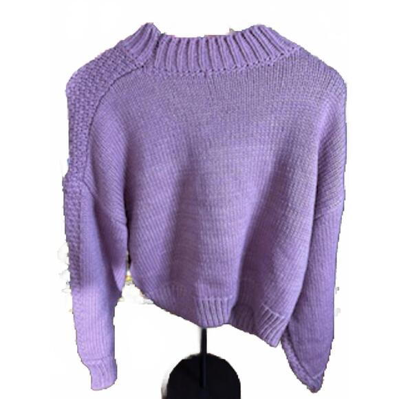 Cozy Lavender Knit Sweater by Gloria Jeans Medium NEW NWT - Picture 2 of 4